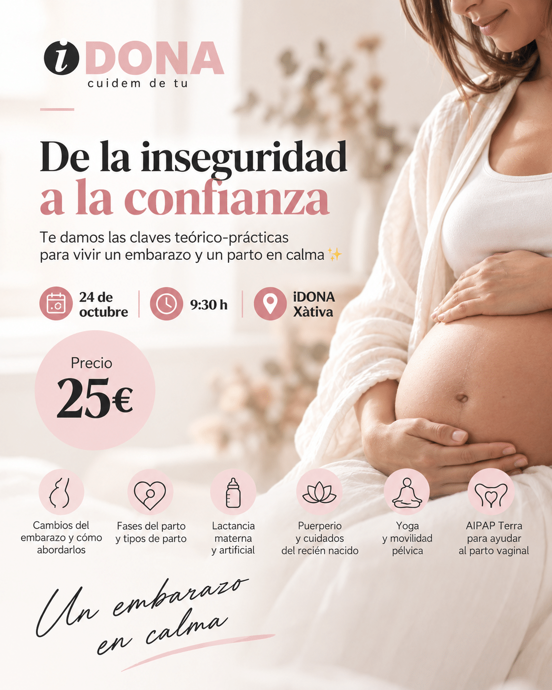 Charla de preparación al embarazo y parto con matrona en Xàtiva